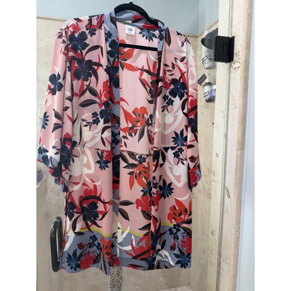 Cabi Limited Release Edition Blooming Blush Floral Kimono Cardigan XS/S #5622